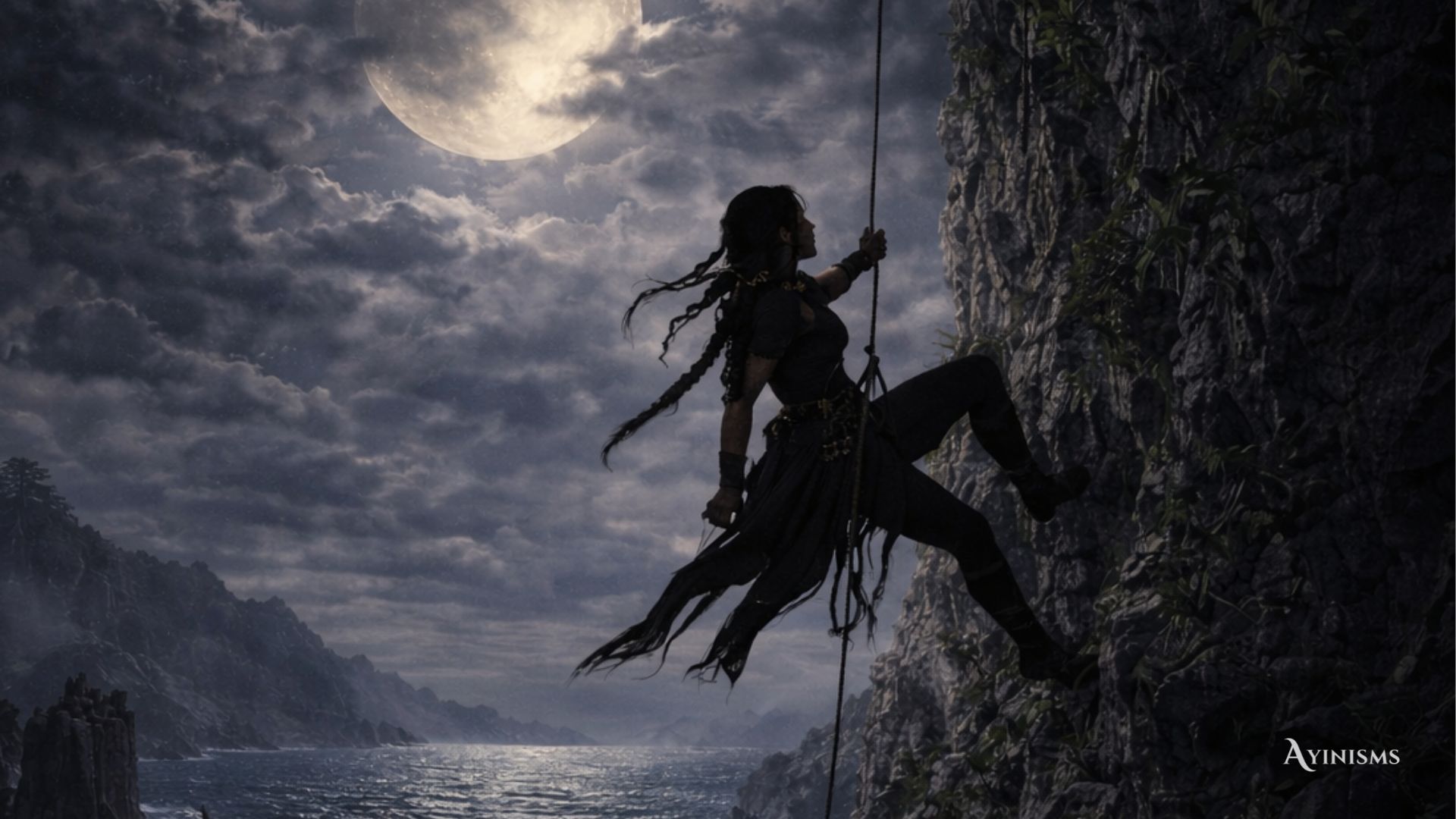 Liya stealing from a dragon's cave. Scene from Chapter 3: I Will Not  Die Tonight, Bakunawa's Curse by Ayinisms